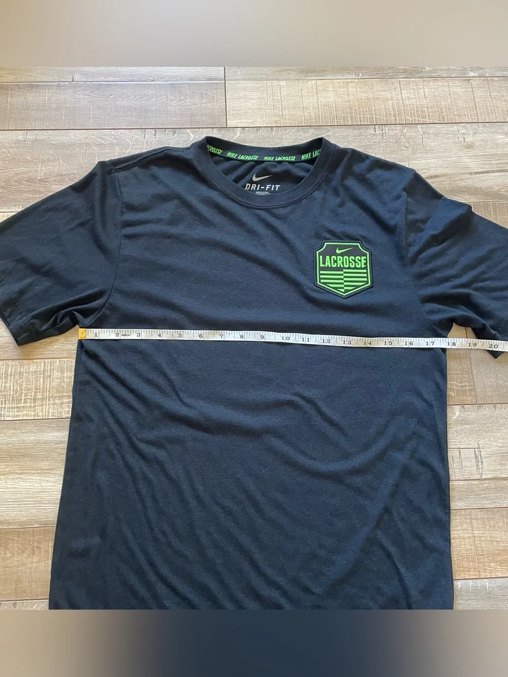 Nike Dri-FIT Lacrosse T Shirt Mens Small Black Athletic Performance Tee